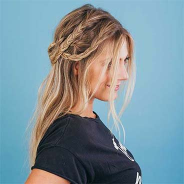 Braided Half Up Half Down Hair Hairstyle